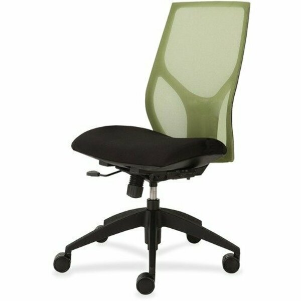 9To5 Seating Task Chair, Simple Synchro, Armless, 25inx26inx39in-46in, GN/Onyx NTF1460Y100M401